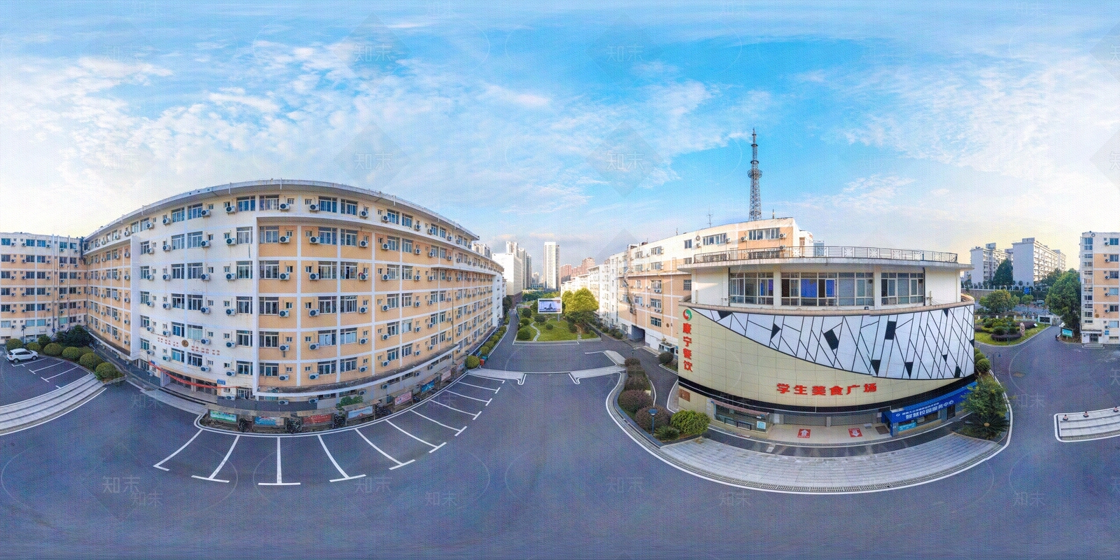 HDR城市小区社区广场全景贴图下载【ID:1159071486】