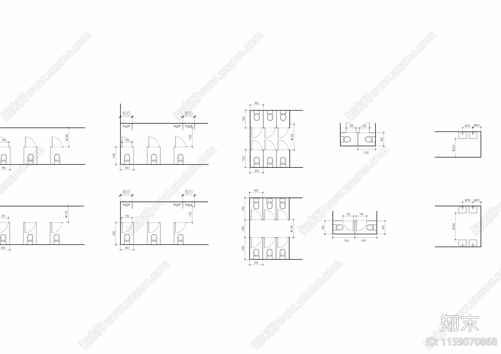 建筑卫生间施工图下载【ID:1159070868】