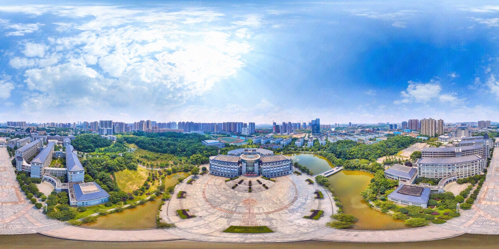 HDR城市小区社区广场全景贴图下载【ID:1159071890】