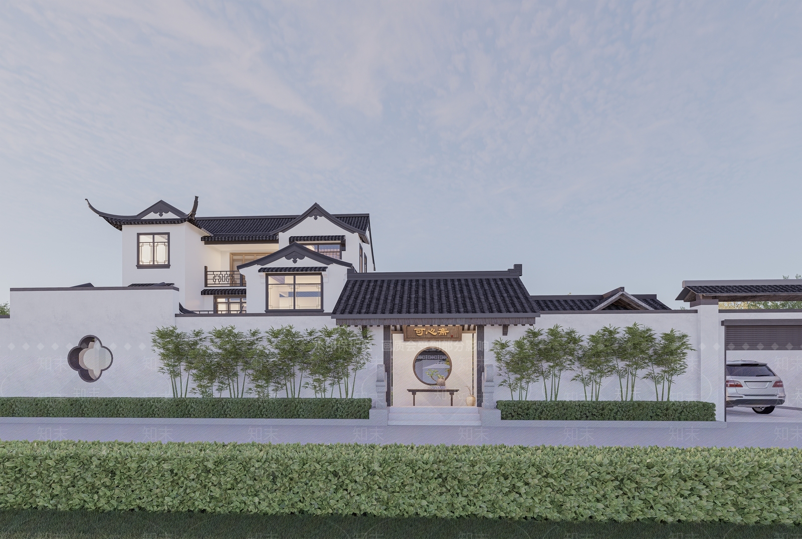 新中式四合院SU模型下载【ID:1159072062】