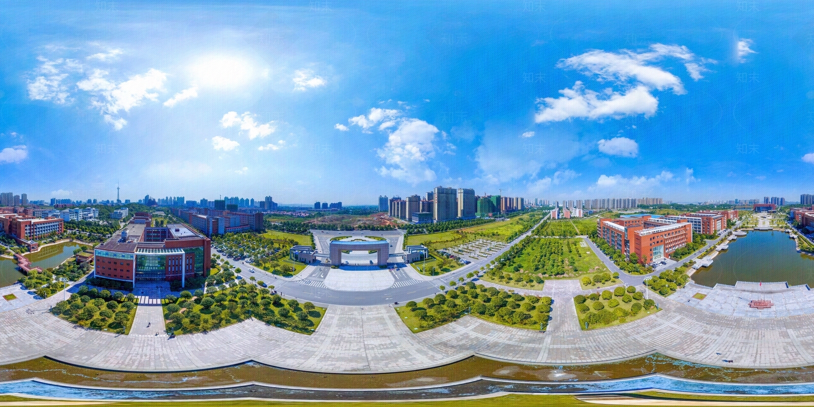 HDR城市小区社区广场全景贴图下载【ID:1159073633】