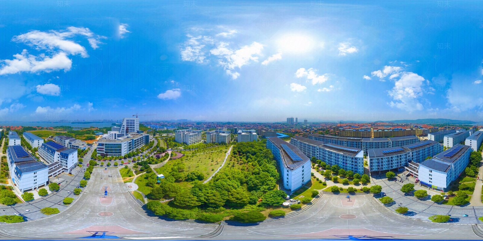 HDR城市小区社区广场全景贴图下载【ID:1159073697】