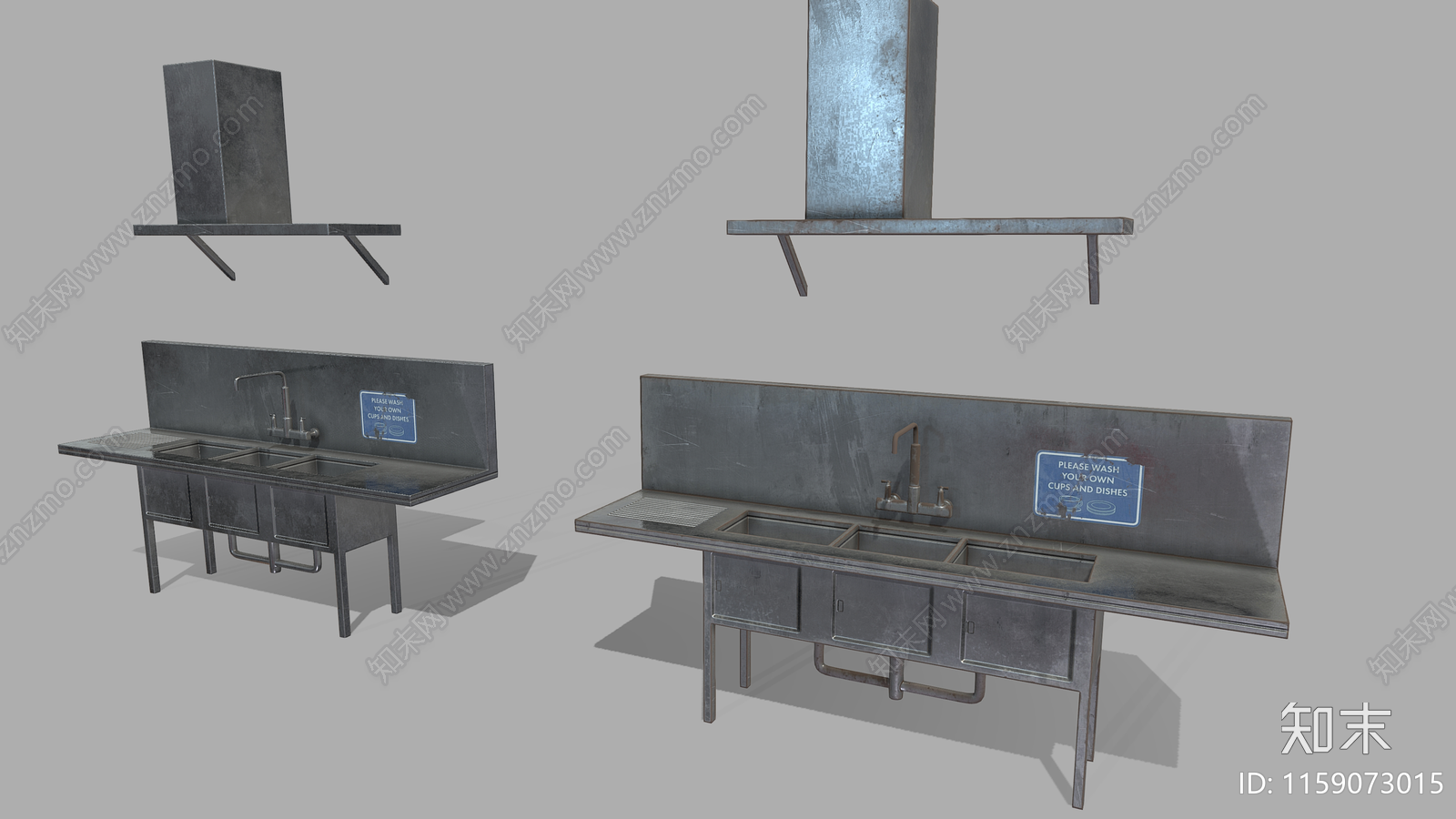 水槽3D模型下载【ID:1159073015】