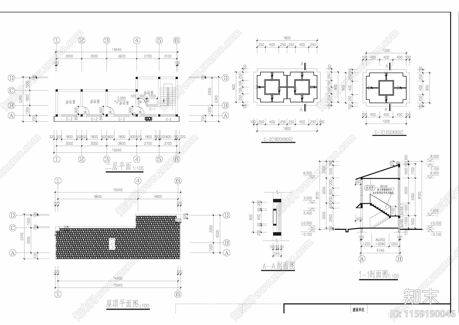 环卫厕所及垃圾站建筑CAcad施工图下载【ID:1159190046】