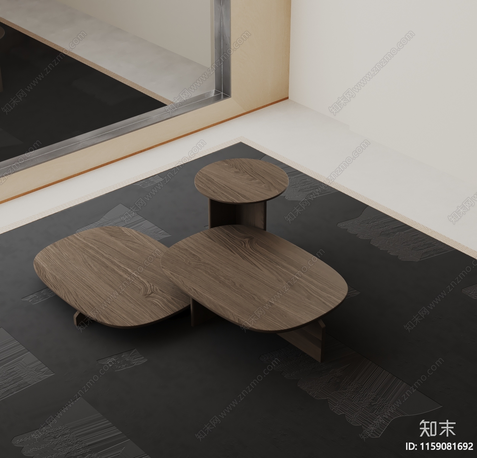 现代简约茶几组合3D模型下载【ID:1159081692】