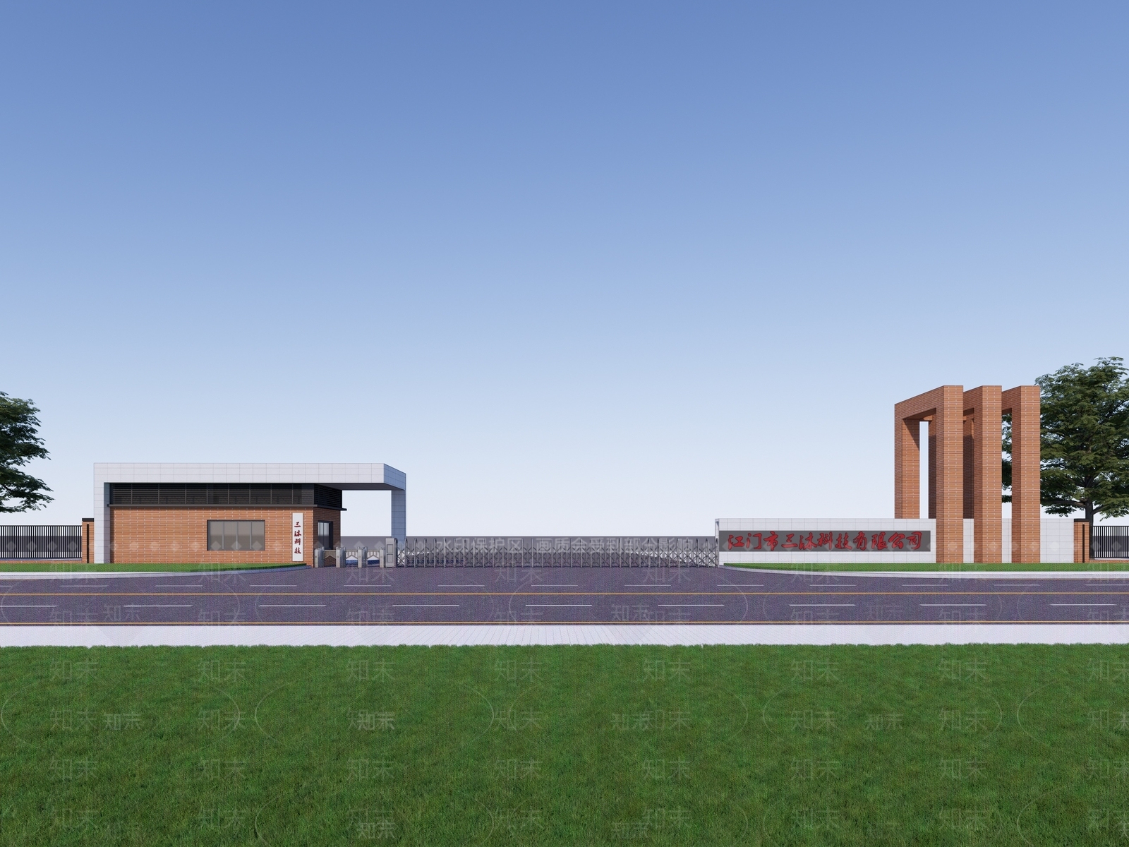 现代厂房大门入口SU模型下载【ID:1159082015】