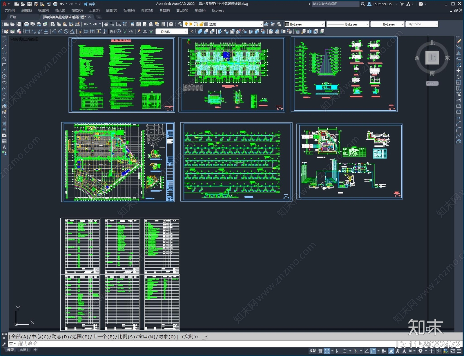 鄂尔多斯某住宅楼采暖设计图施工图下载【ID:1159082472】