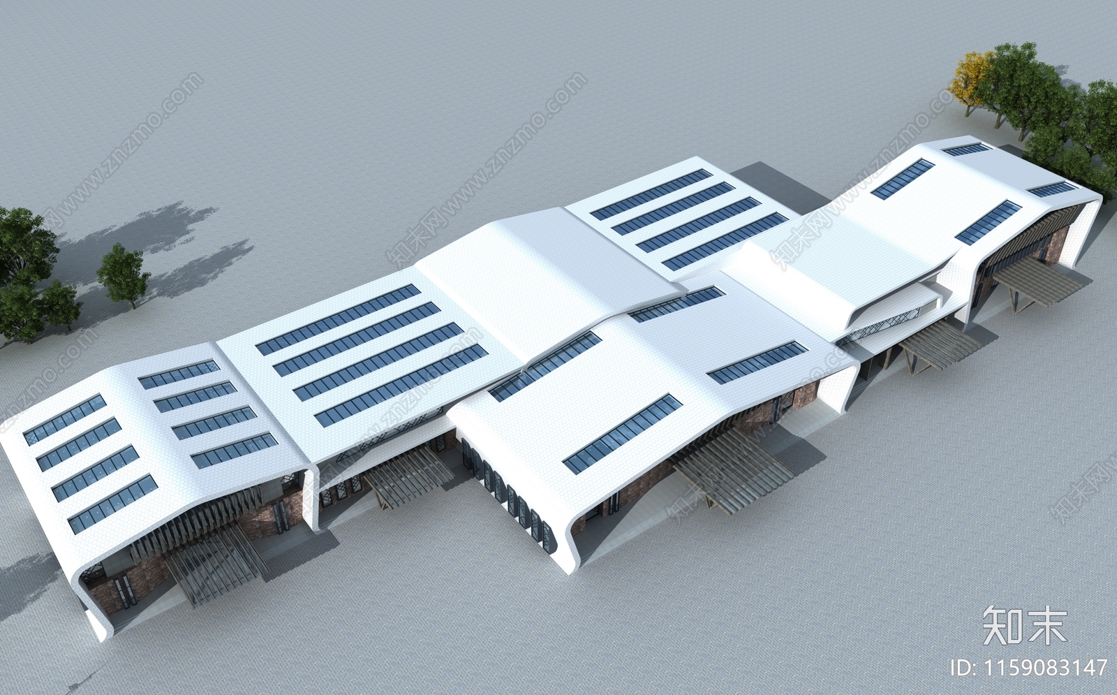 现代汽车站3D模型下载【ID:1159083147】