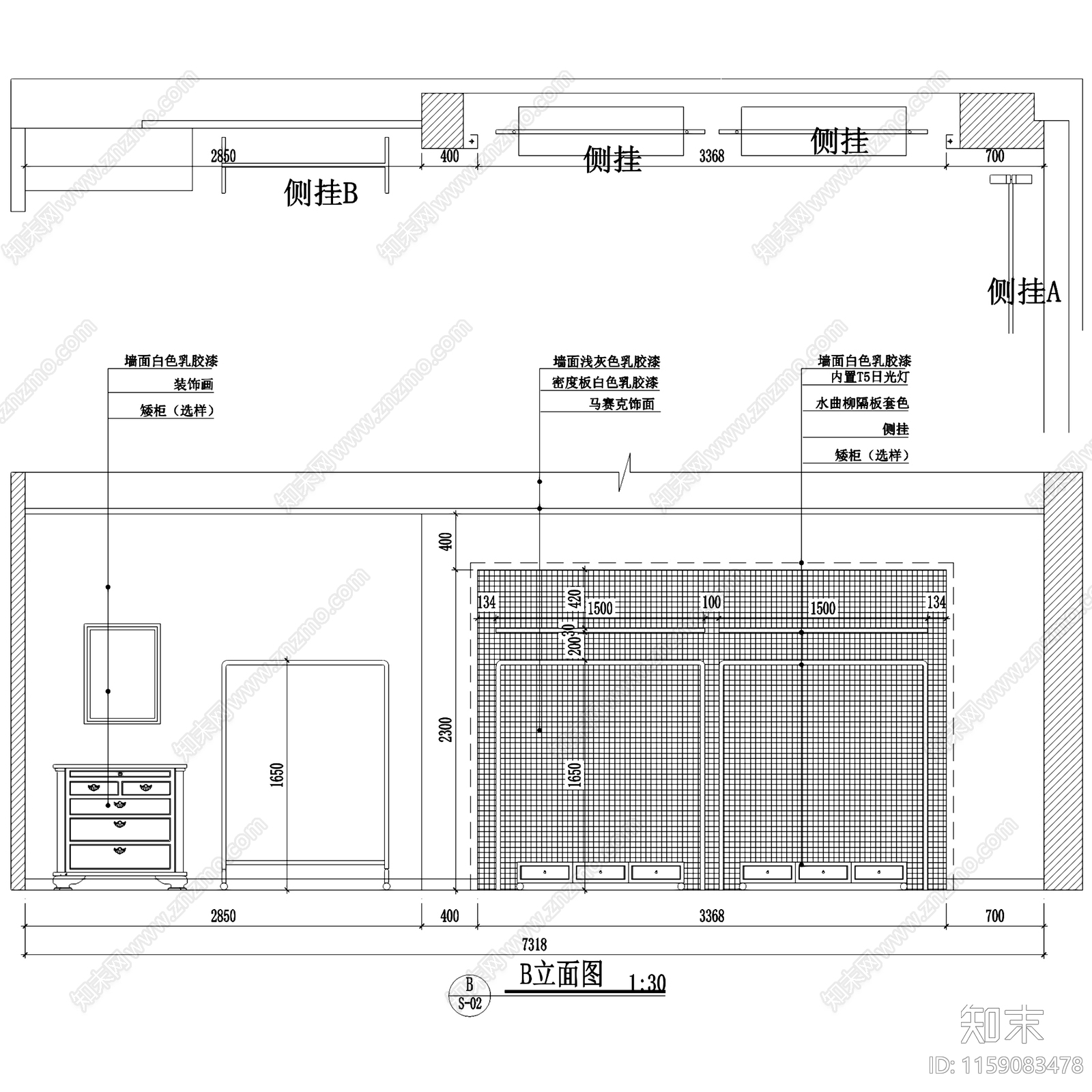 复古XY遐逸中山北路服装店室内工装cad施工图下载【ID:1159083478】
