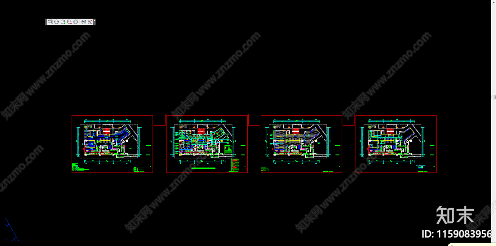 600㎡连锁特色餐厅全cad施工图下载【ID:1159083956】