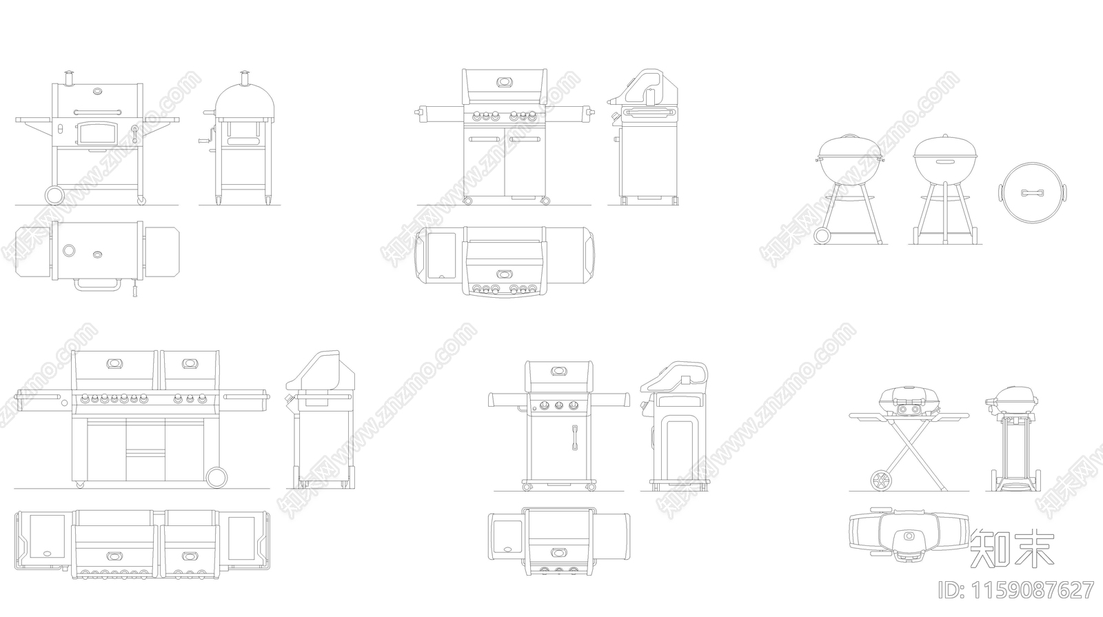 烤箱烧烤炉施工图下载【ID:1159087627】