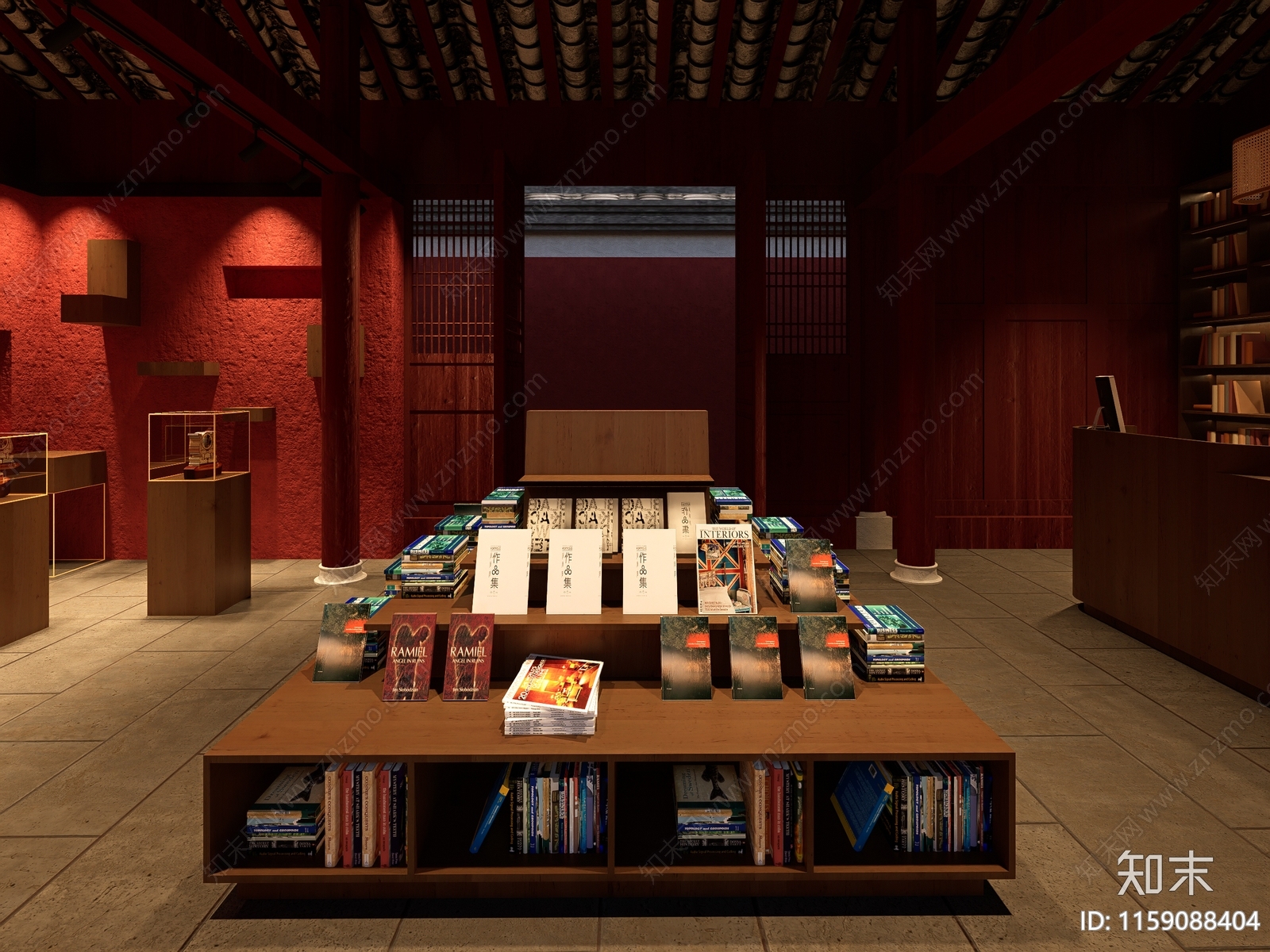 新中式寺庙纪念品商店SU模型下载【ID:1159088404】