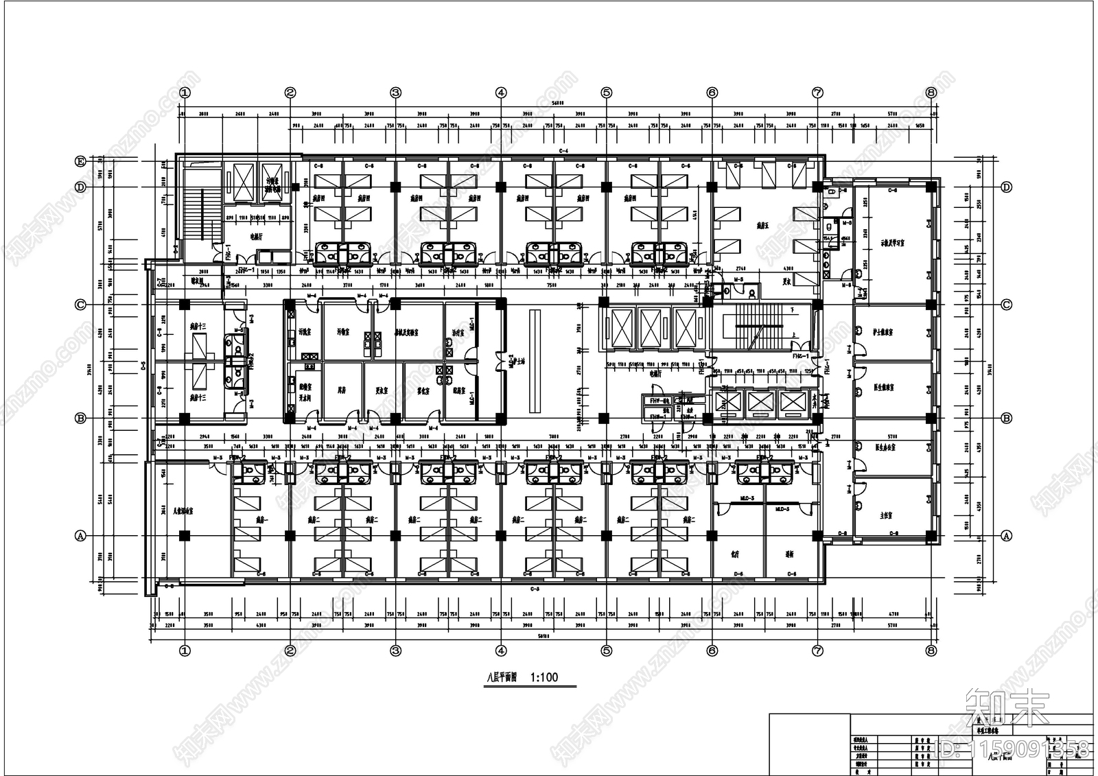 10套儿童医院cad施工图下载【ID:1159091358】