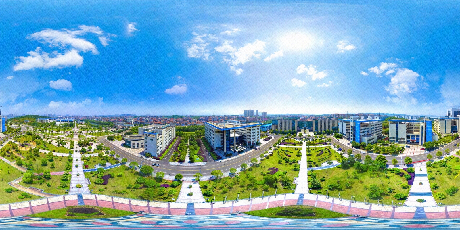 HDR城市小区社区广场全景贴图下载【ID:1159092744】