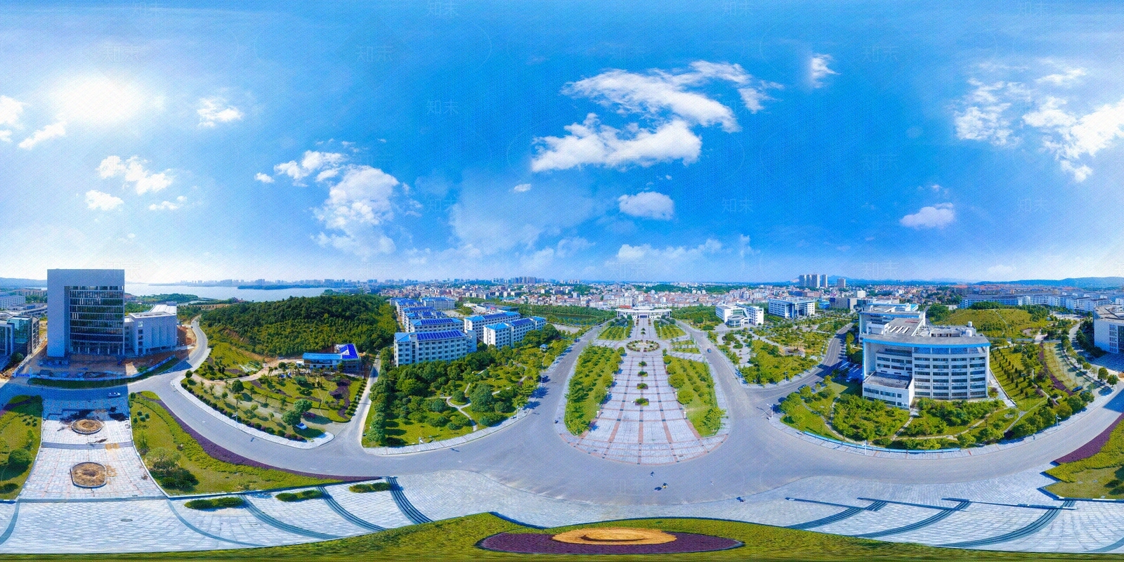 HDR城市小区社区广场全景贴图下载【ID:1159092788】