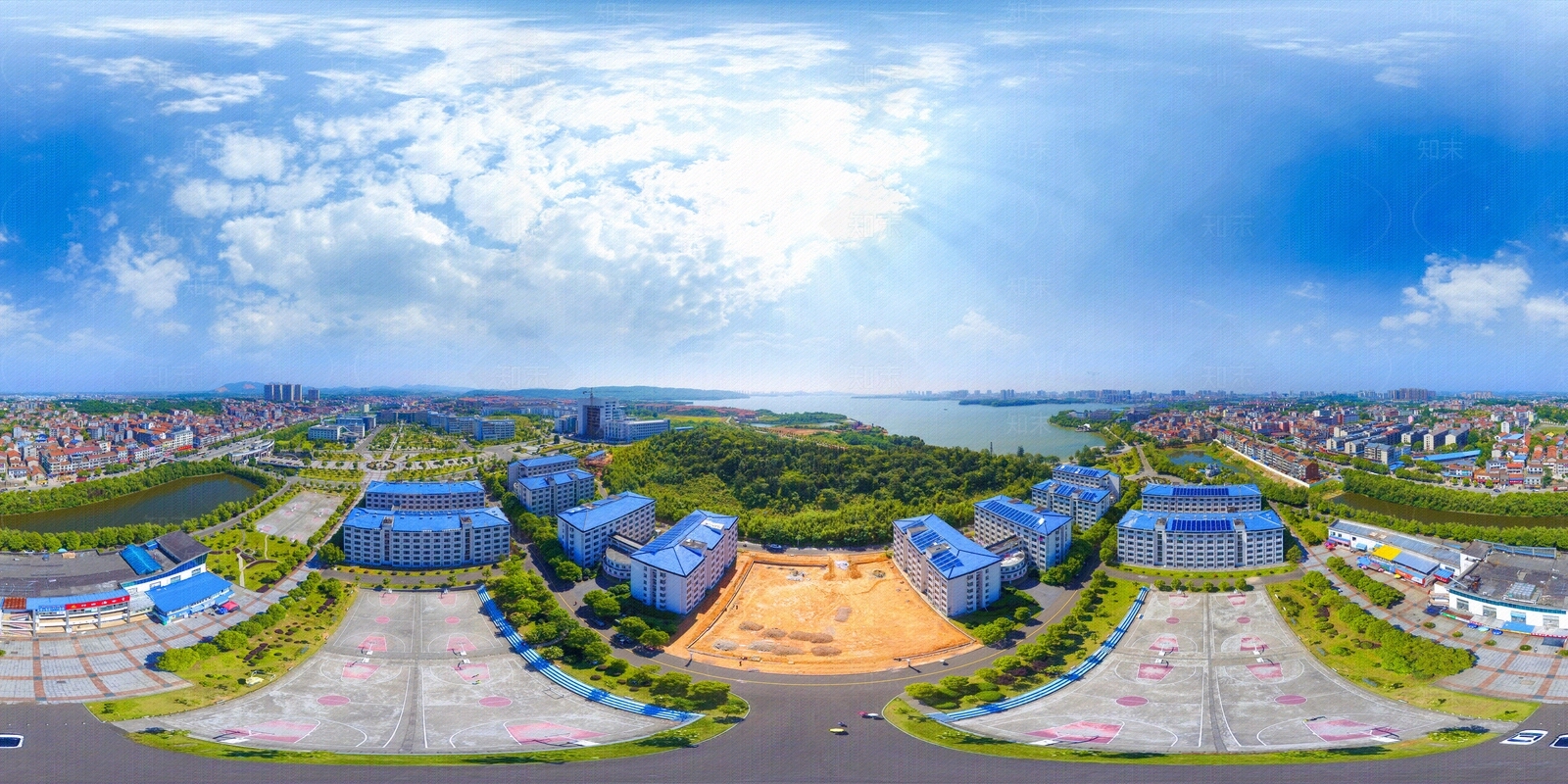 HDR城市小区社区广场全景贴图下载【ID:1159095297】