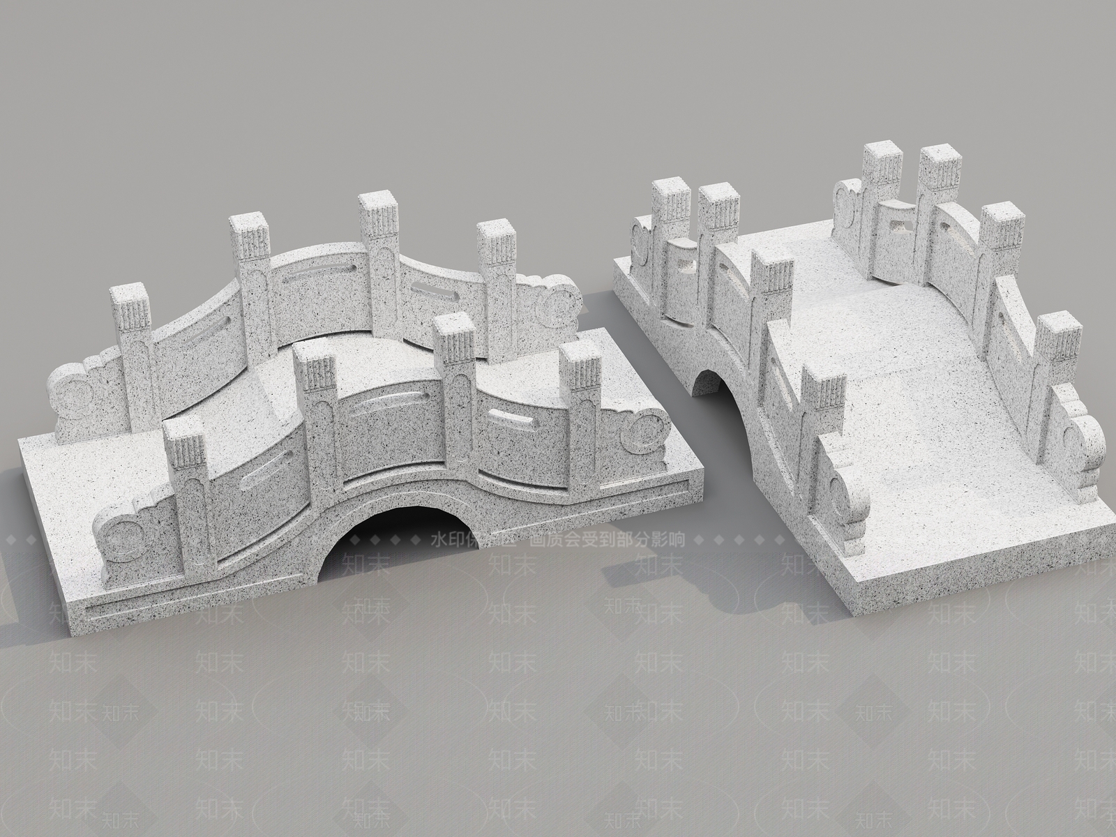 中式景观桥3D模型下载【ID:1159094688】