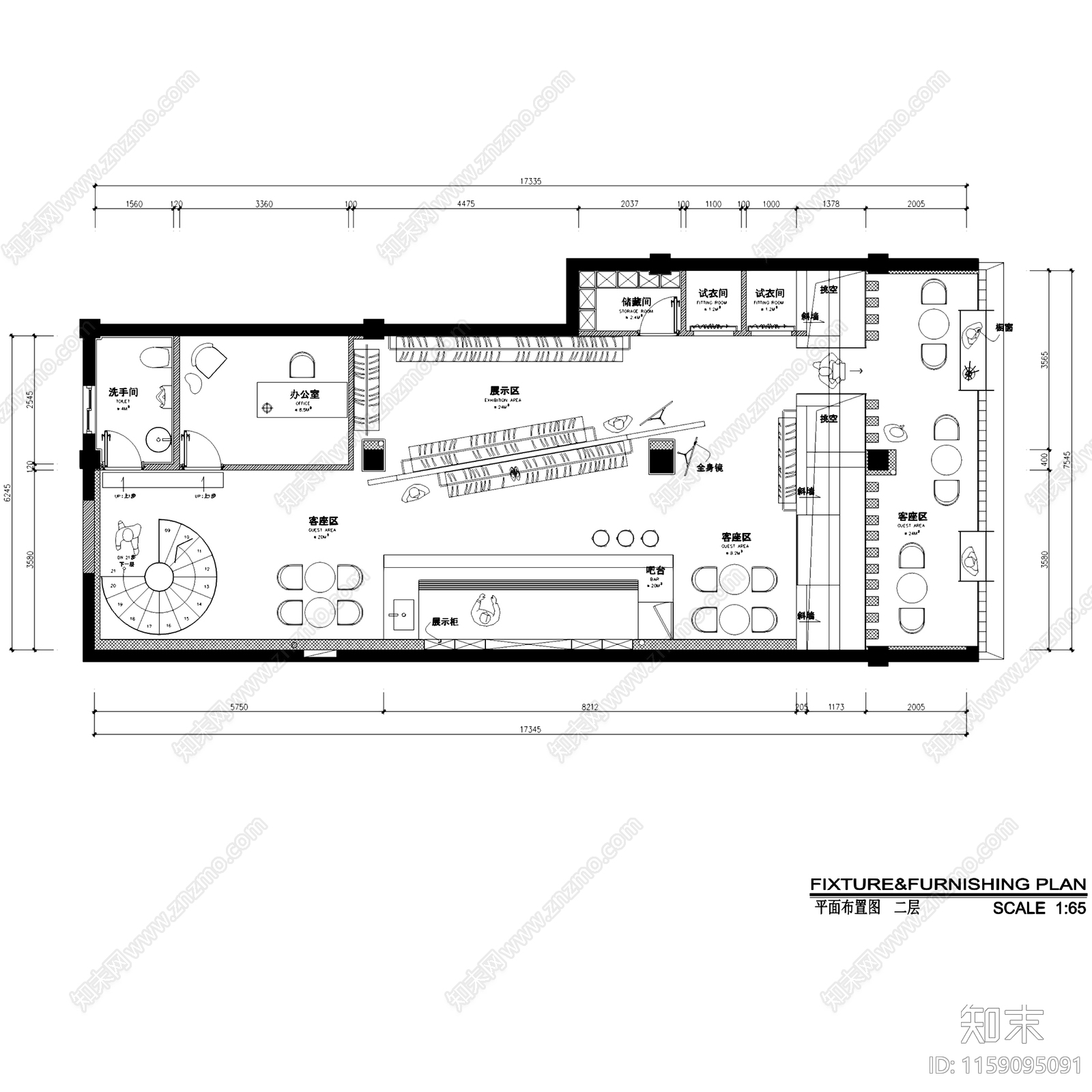 现代极简南京MINIcad施工图下载【ID:1159095091】