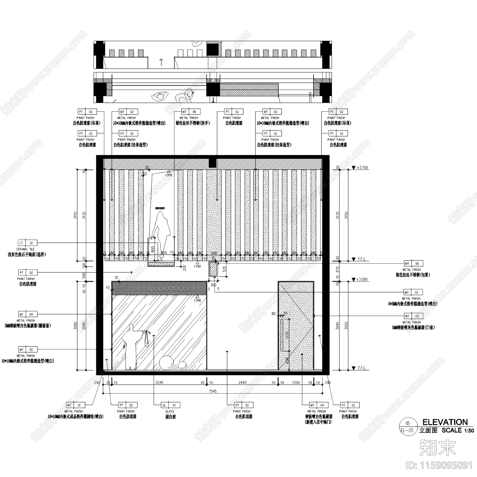 现代极简南京MINIcad施工图下载【ID:1159095091】