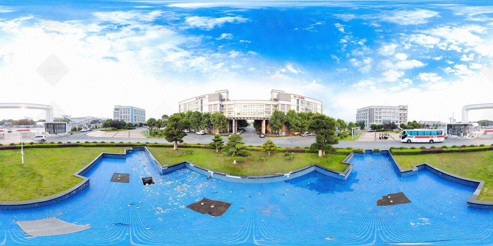 HDR城市小区社区广场全景贴图下载【ID:1159096575】