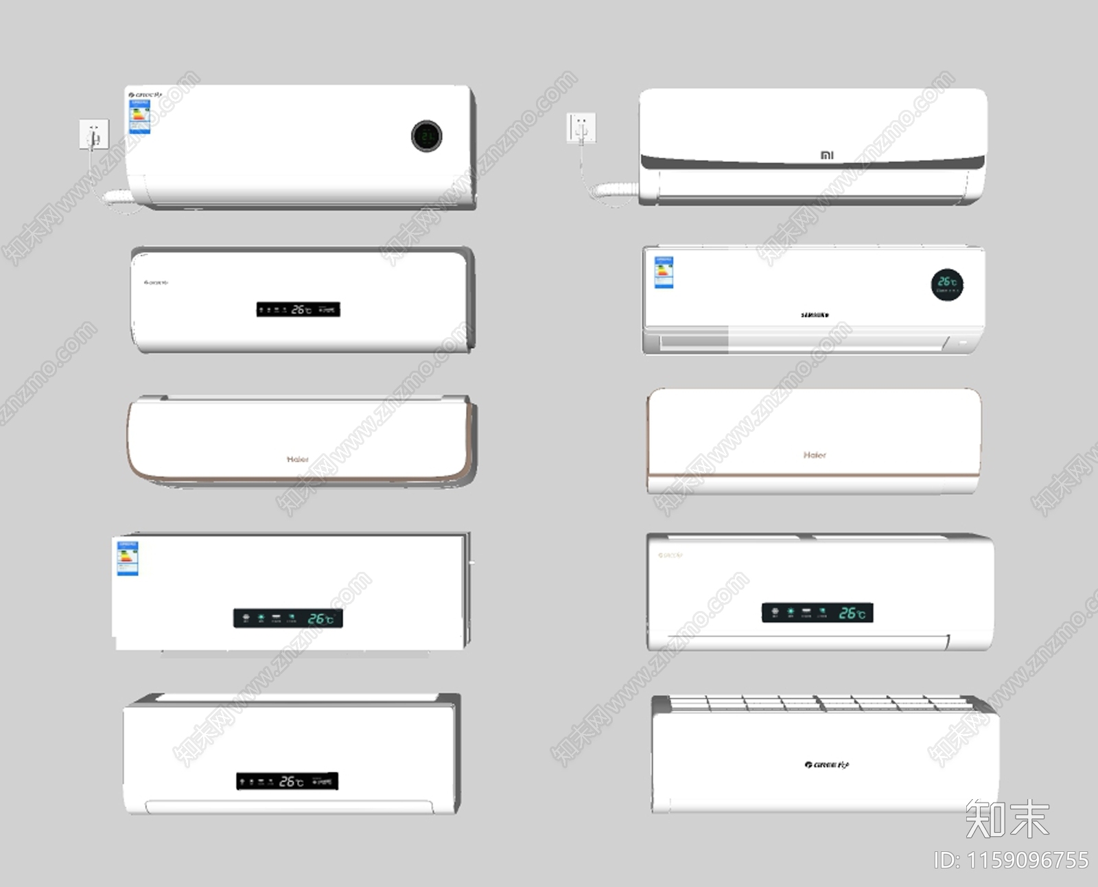 现代壁挂式空调SU模型下载【ID:1159096755】