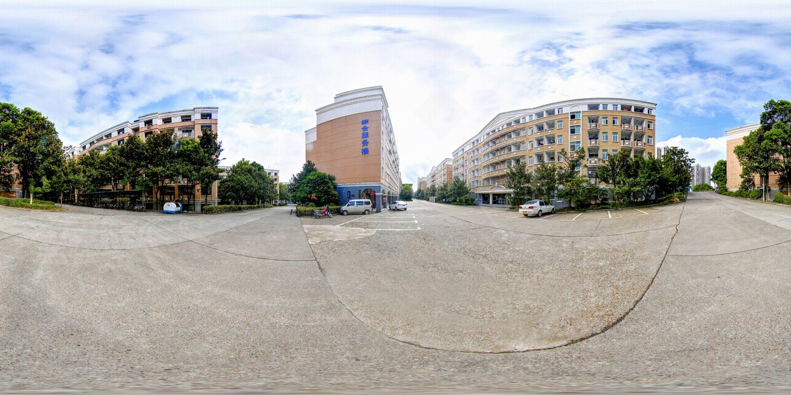 HDR城市小区社区广场全景贴图下载【ID:1159098441】