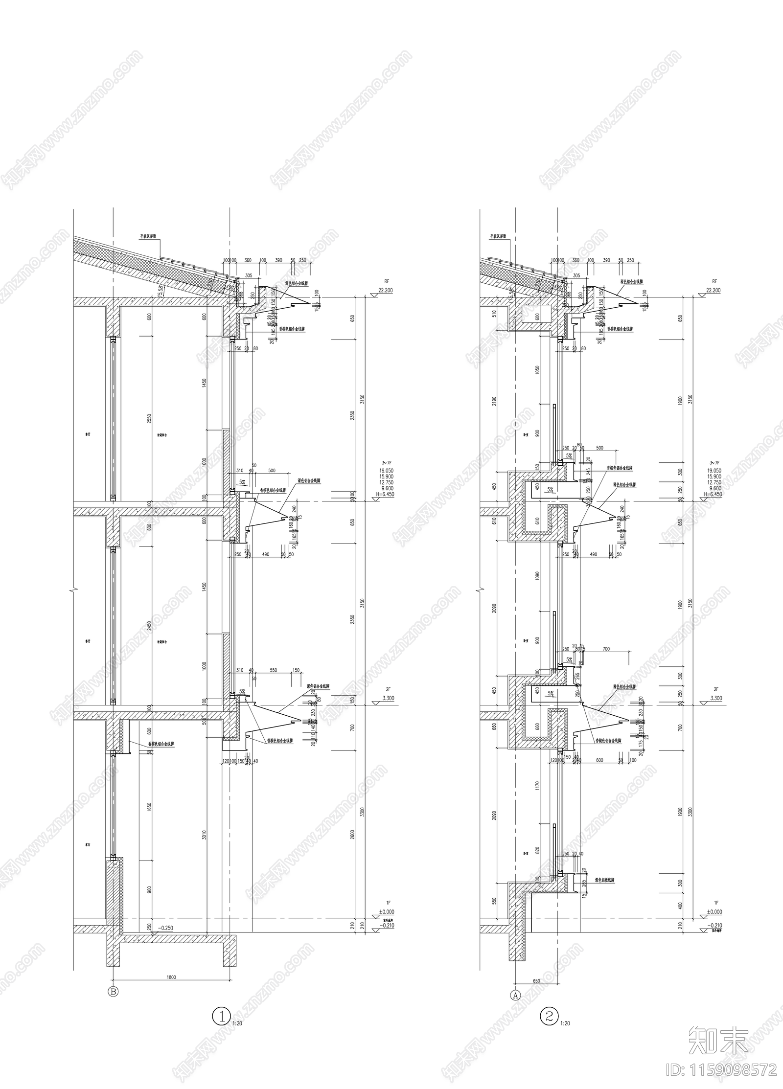 新亚洲风格住宅建筑cad施工图下载【ID:1159098572】