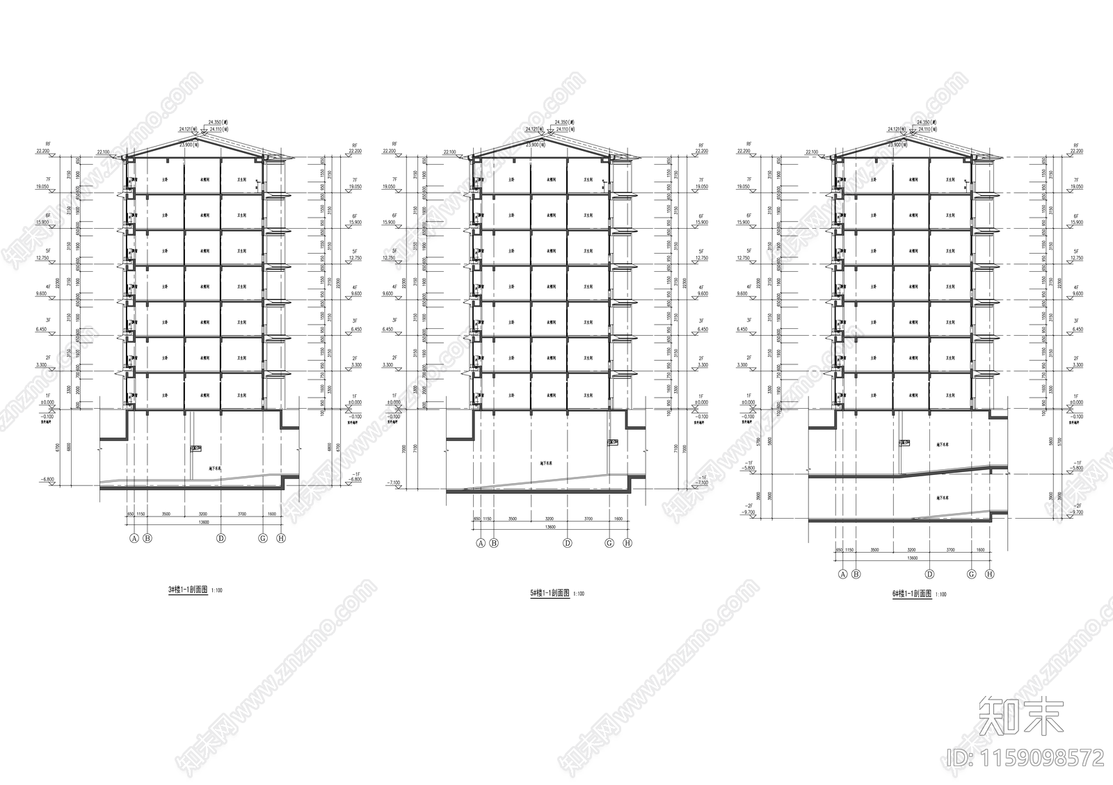 新亚洲风格住宅建筑cad施工图下载【ID:1159098572】