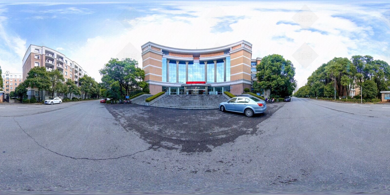HDR城市小区社区广场全景贴图下载【ID:1159099021】