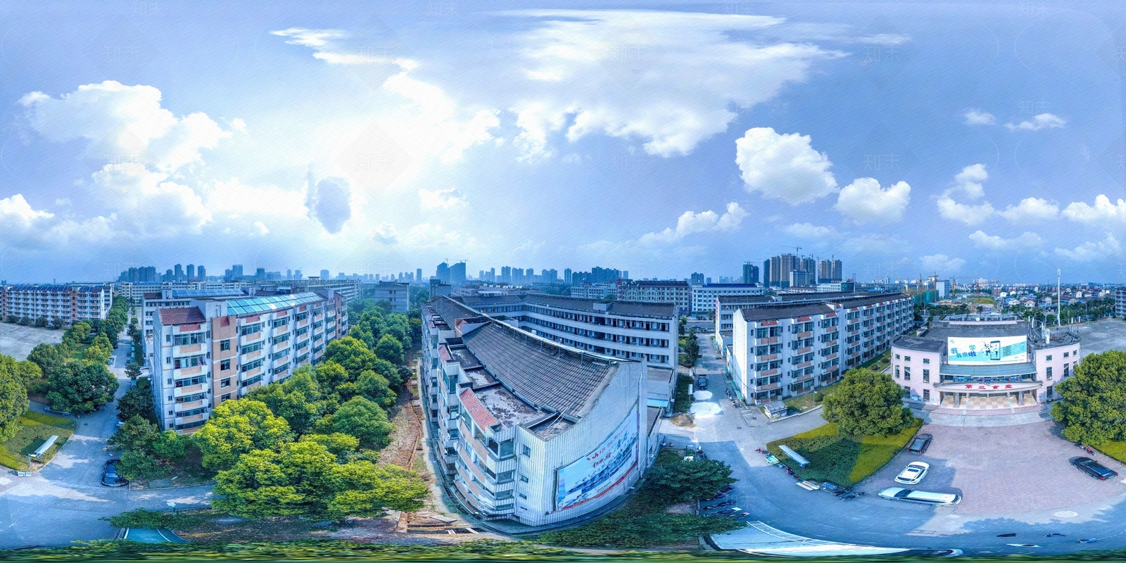 HDR城市小区社区广场全景贴图下载【ID:1159099155】