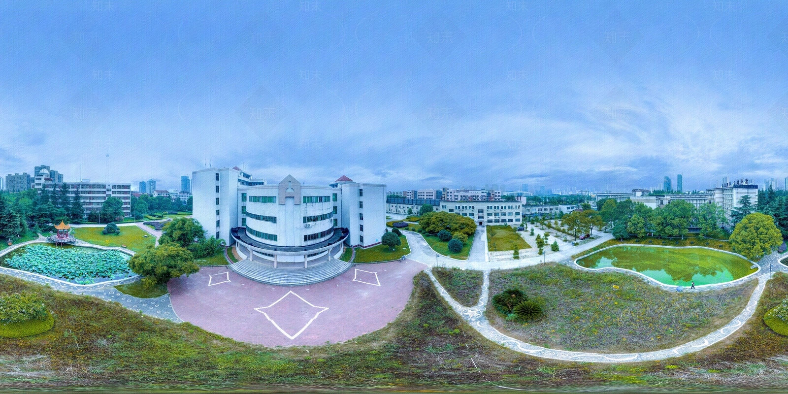 HDR城市小区社区广场全景贴图下载【ID:1159100668】