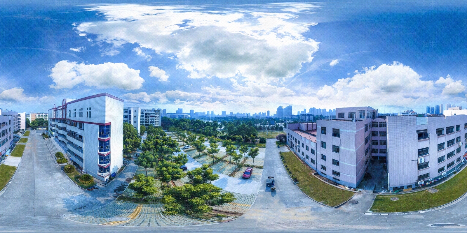 HDR城市小区社区广场全景贴图下载【ID:1159101261】