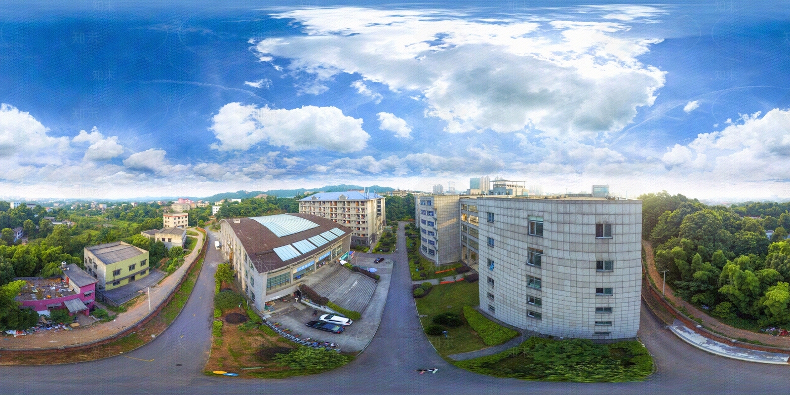 HDR城市小区社区广场全景贴图下载【ID:1159101879】