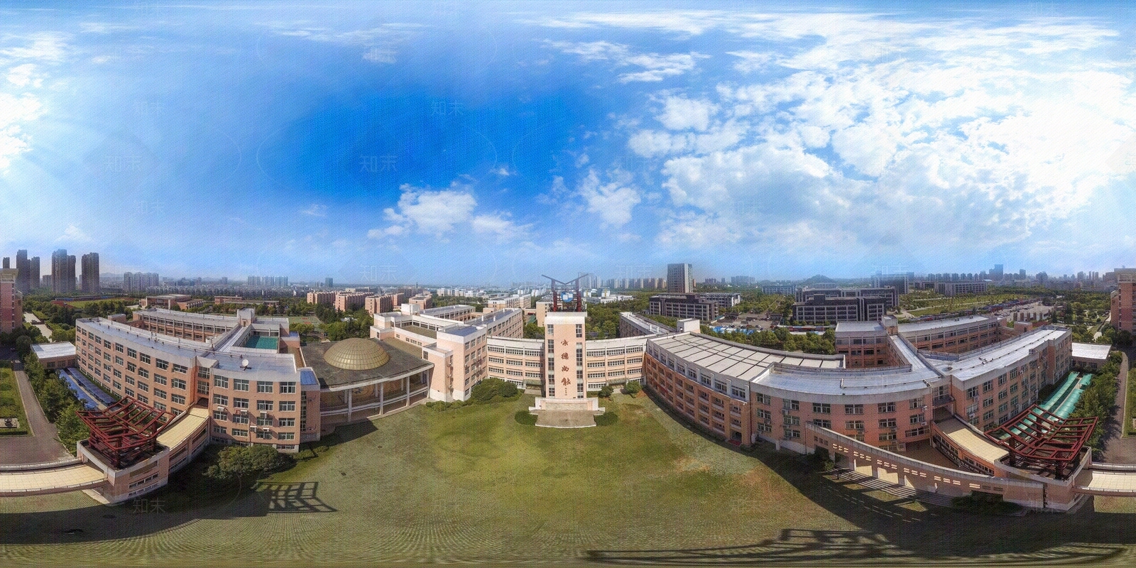 HDR城市小区社区广场全景贴图下载【ID:1159102338】