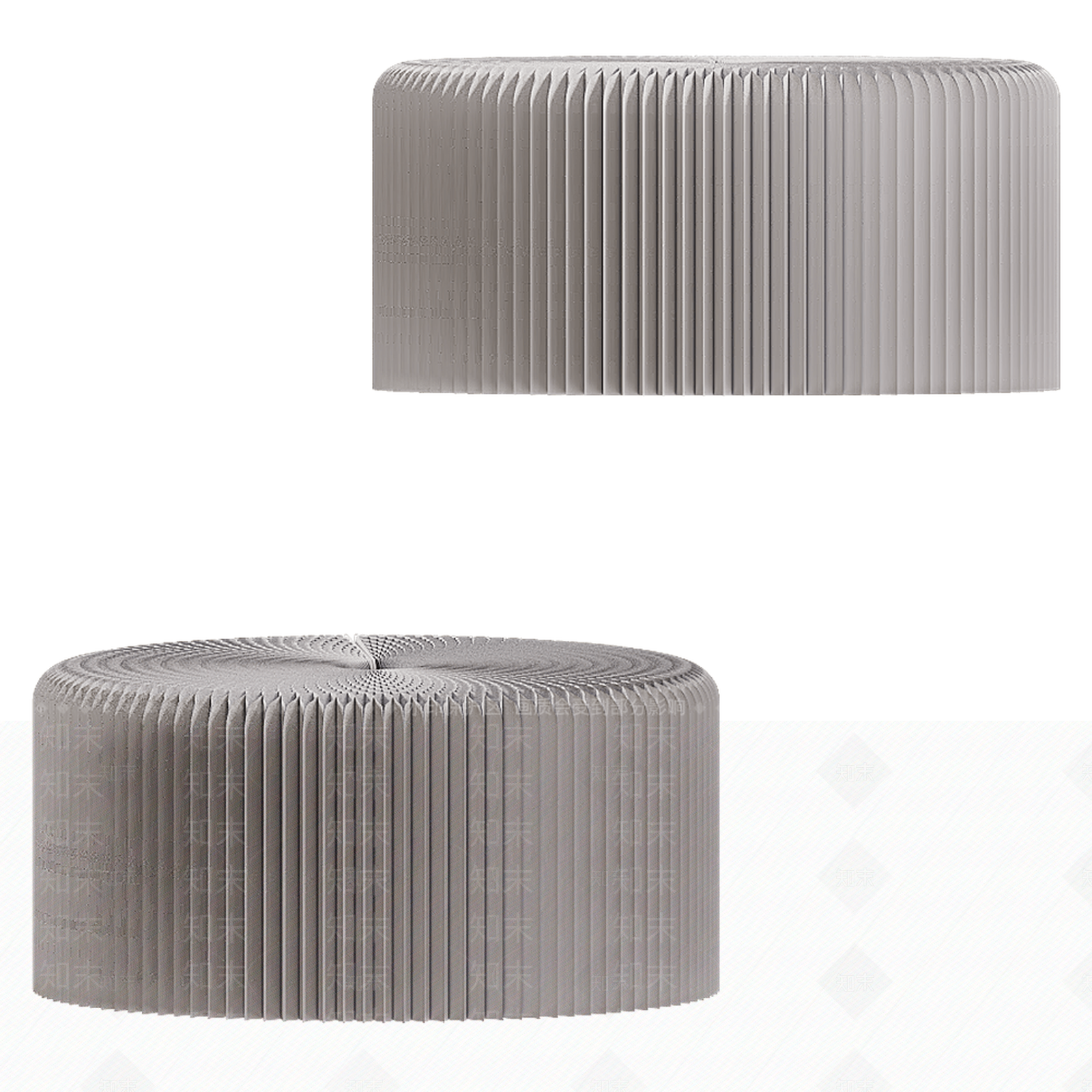 Molo现代折叠纸凳3D模型下载【ID:1159110865】