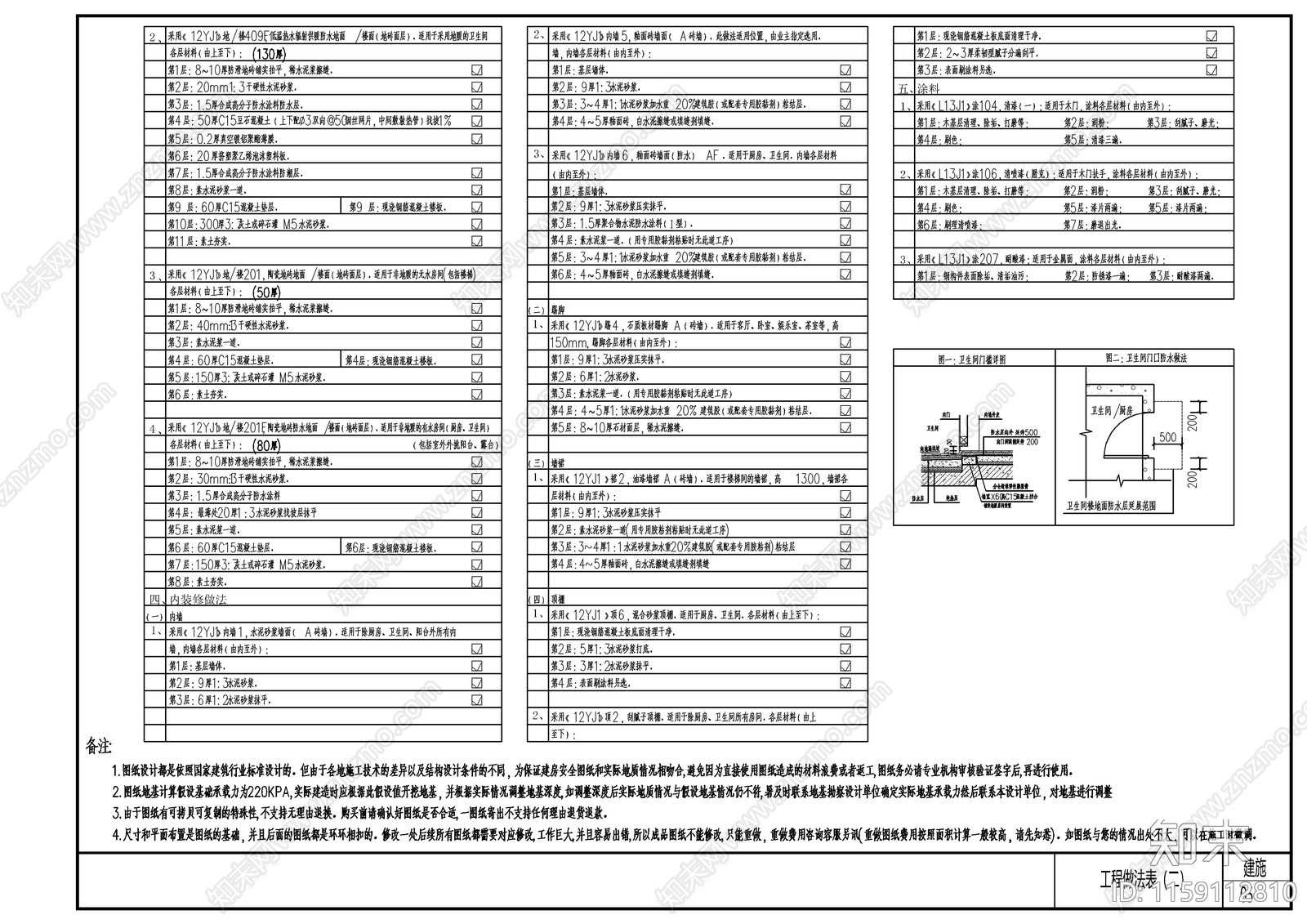 新中式自建房建筑设计cad施工图下载【ID:1159112810】