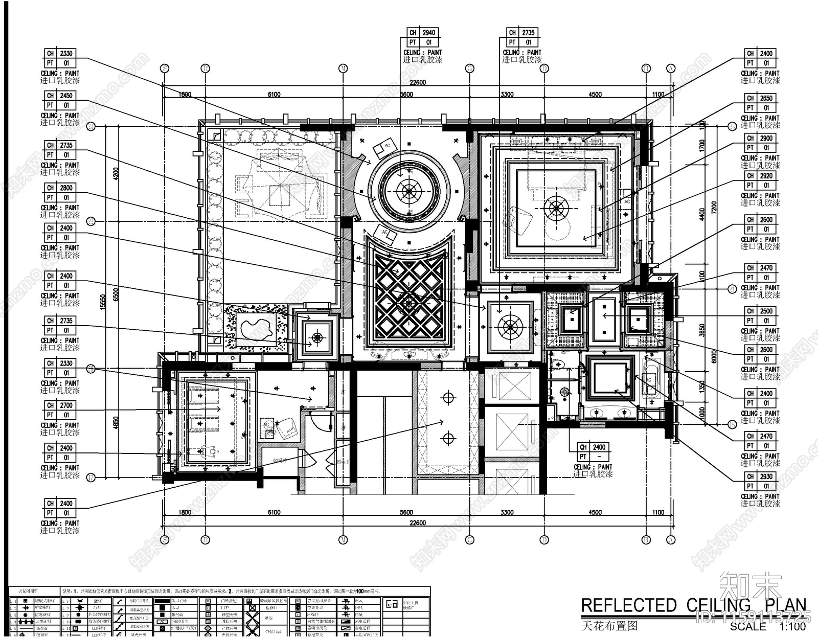 公馆会所室cad施工图下载【ID:1159113725】