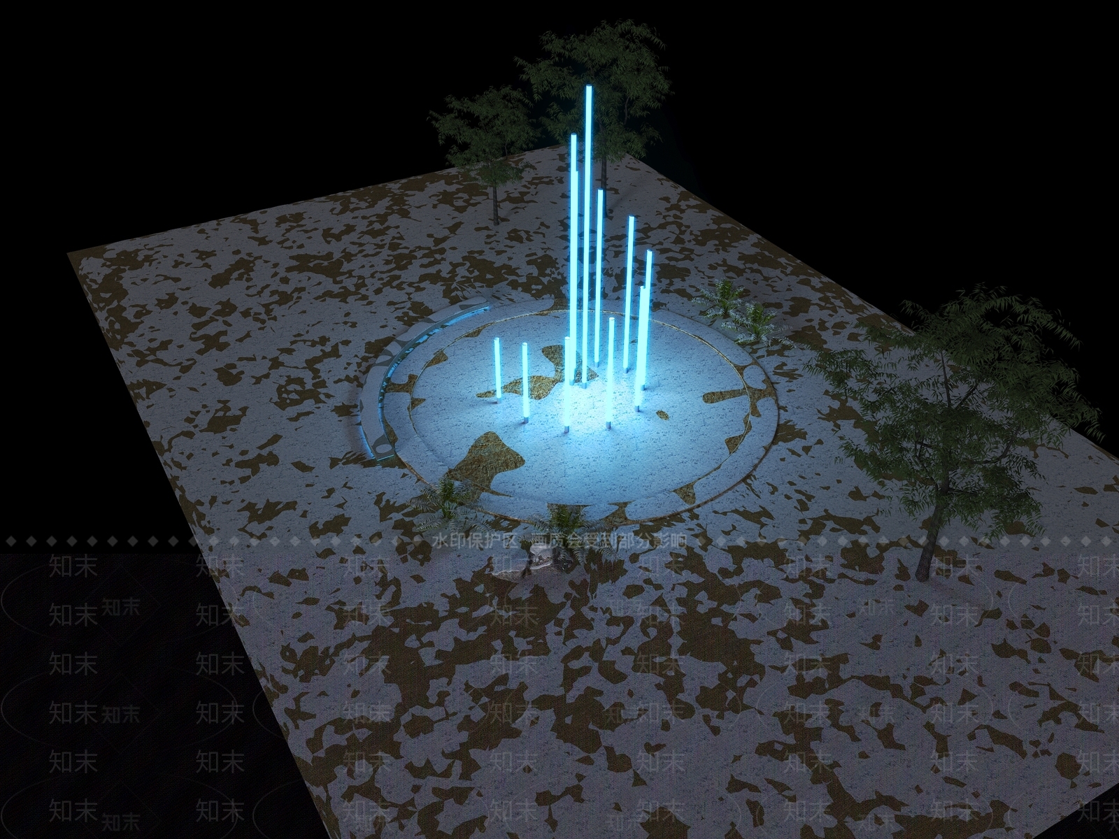 现代户外灯3D模型下载【ID:1159117767】