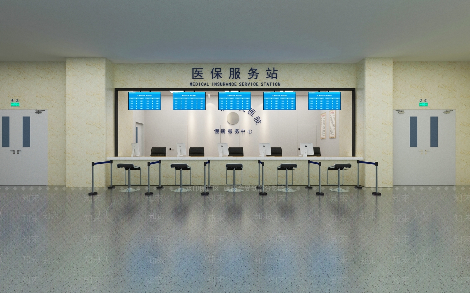 现代医院SU模型下载【ID:1159211343】