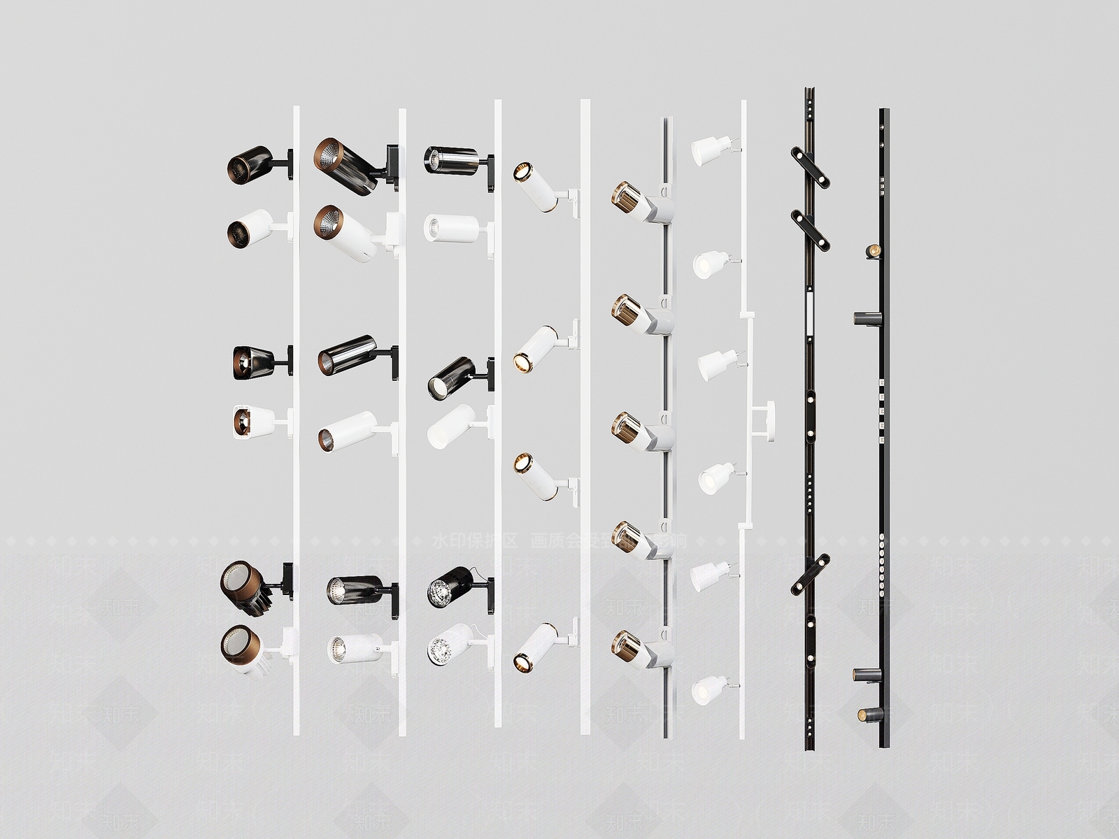 现代灯具组合3D模型下载【ID:1159122676】