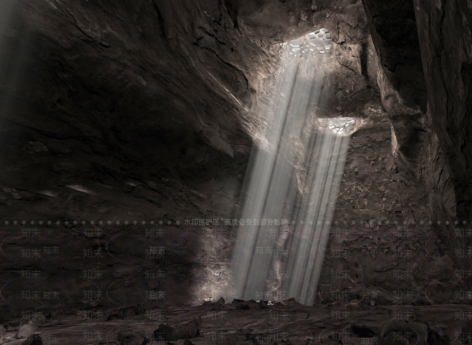 现代山洞天坑3D模型下载【ID:1159124219】