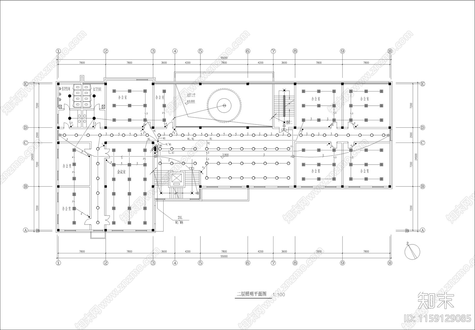 某地区多层办公楼电气全套图纸施工图下载【ID:1159129085】