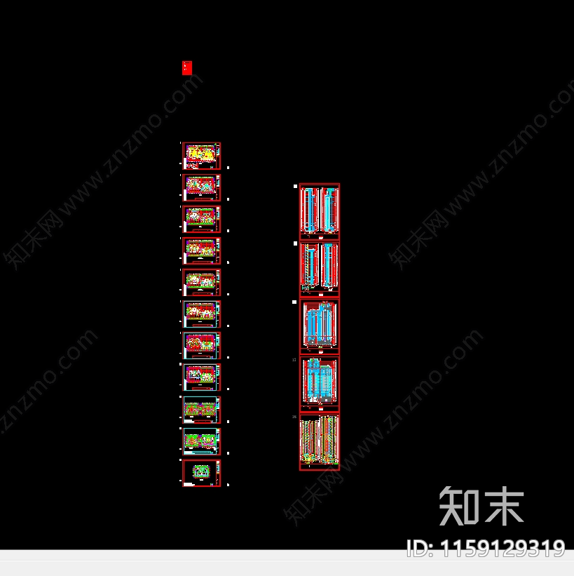 高端住宅小区建筑图cad施工图下载【ID:1159129319】