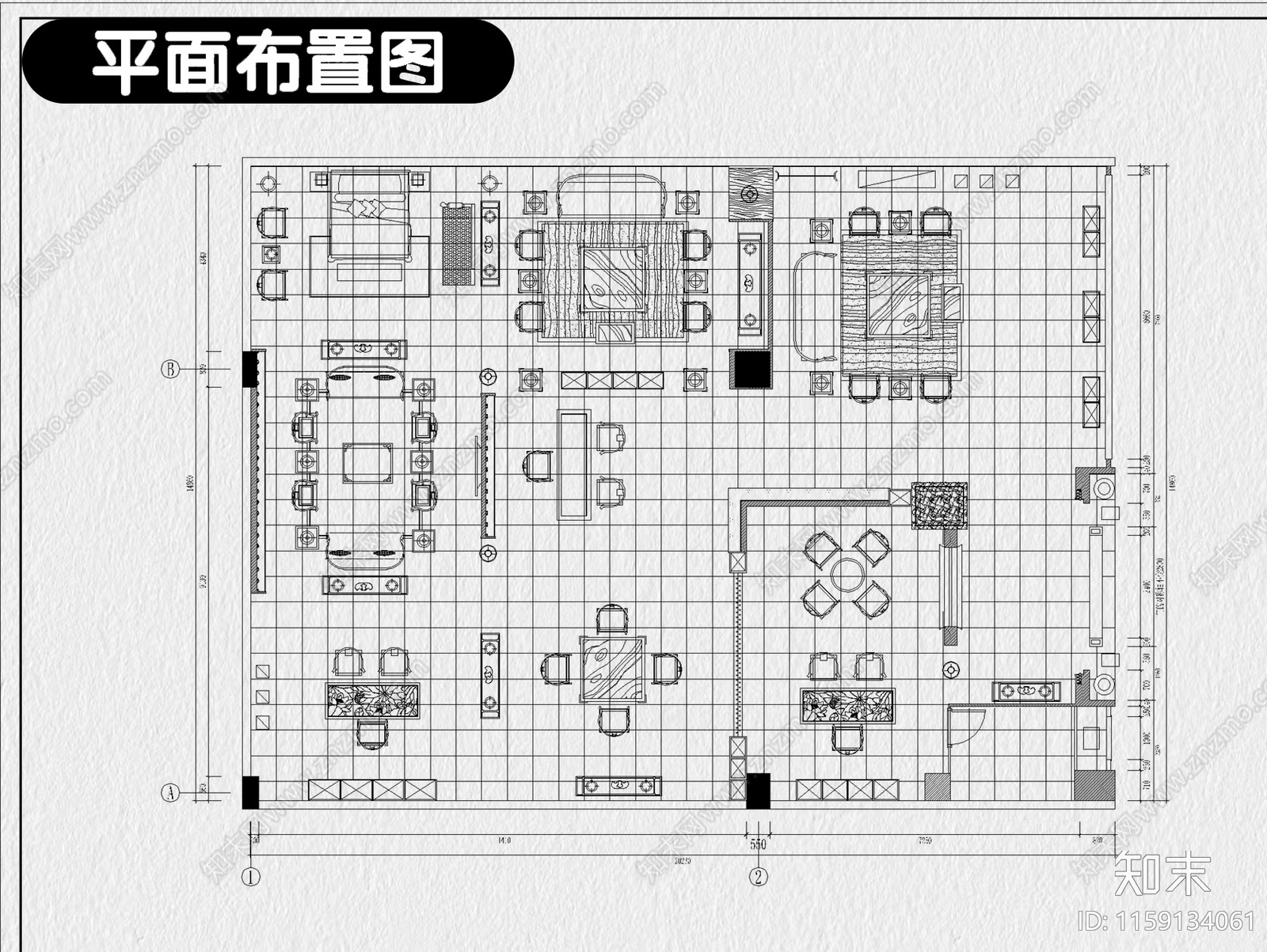 家具展厅装修设计全套平面立面节点大样店面效果图施工图下载【ID:1159134061】