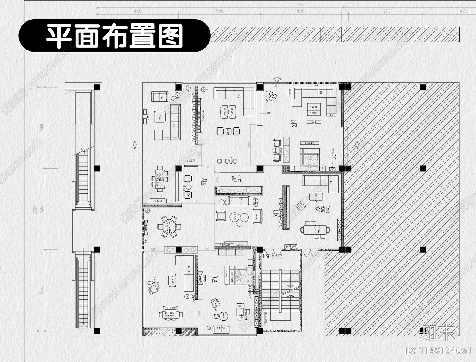 家具展厅装修设计全套平面立面节点大样店面效果图施工图下载【ID:1159134061】