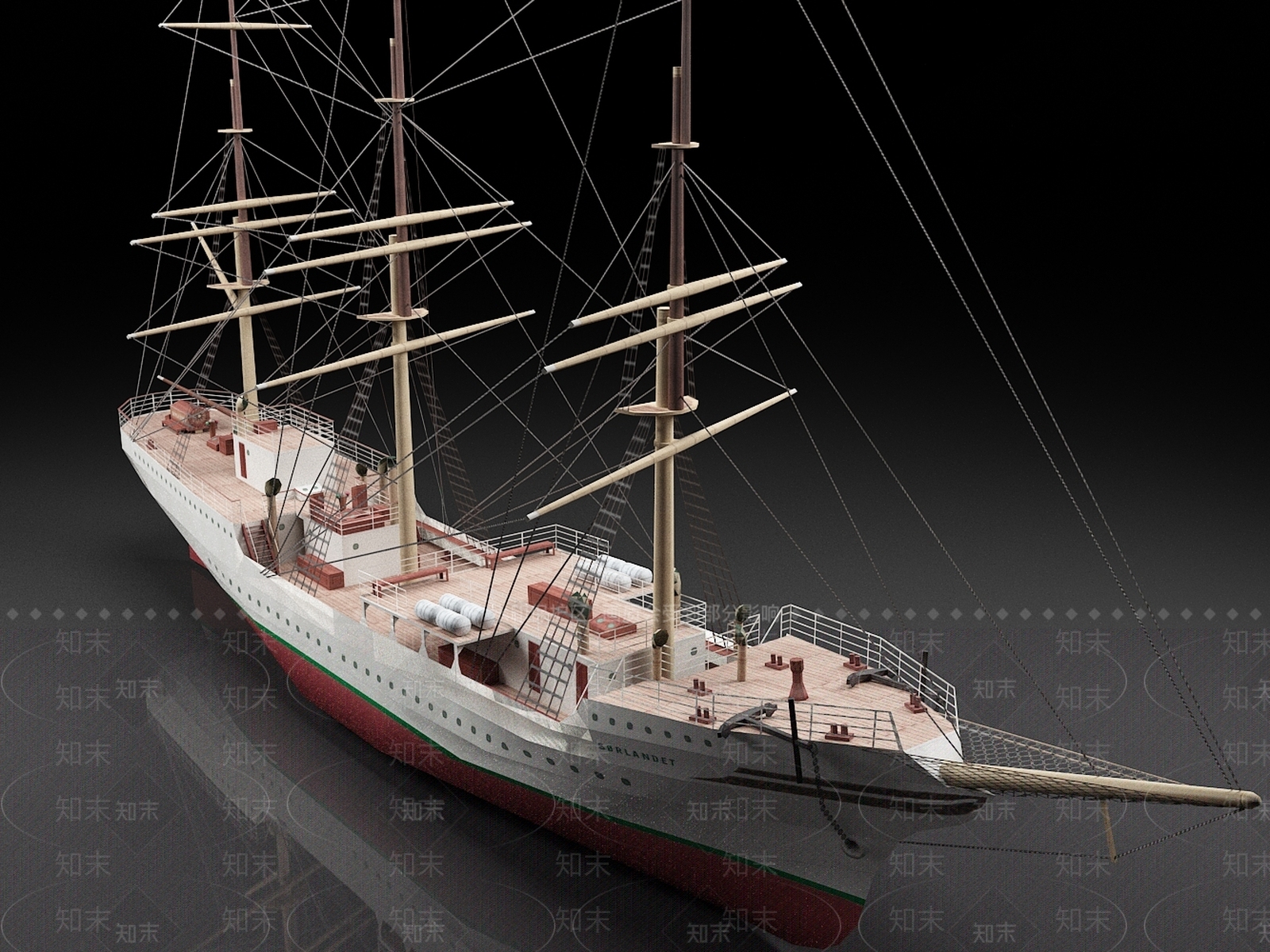 现代帆船3D模型下载【ID:1159135429】