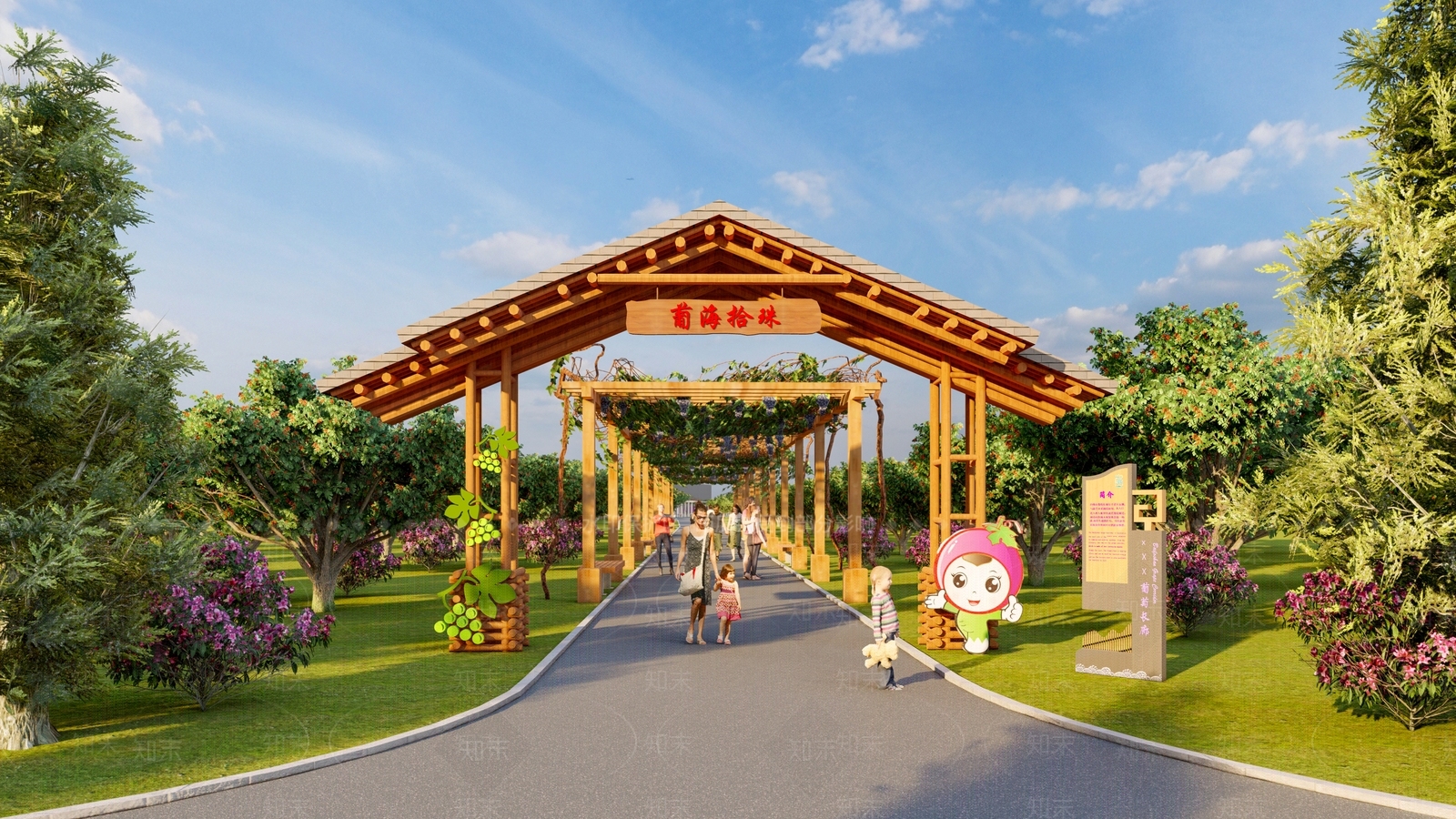 藤蔓廊架SU模型下载【ID:1159139455】