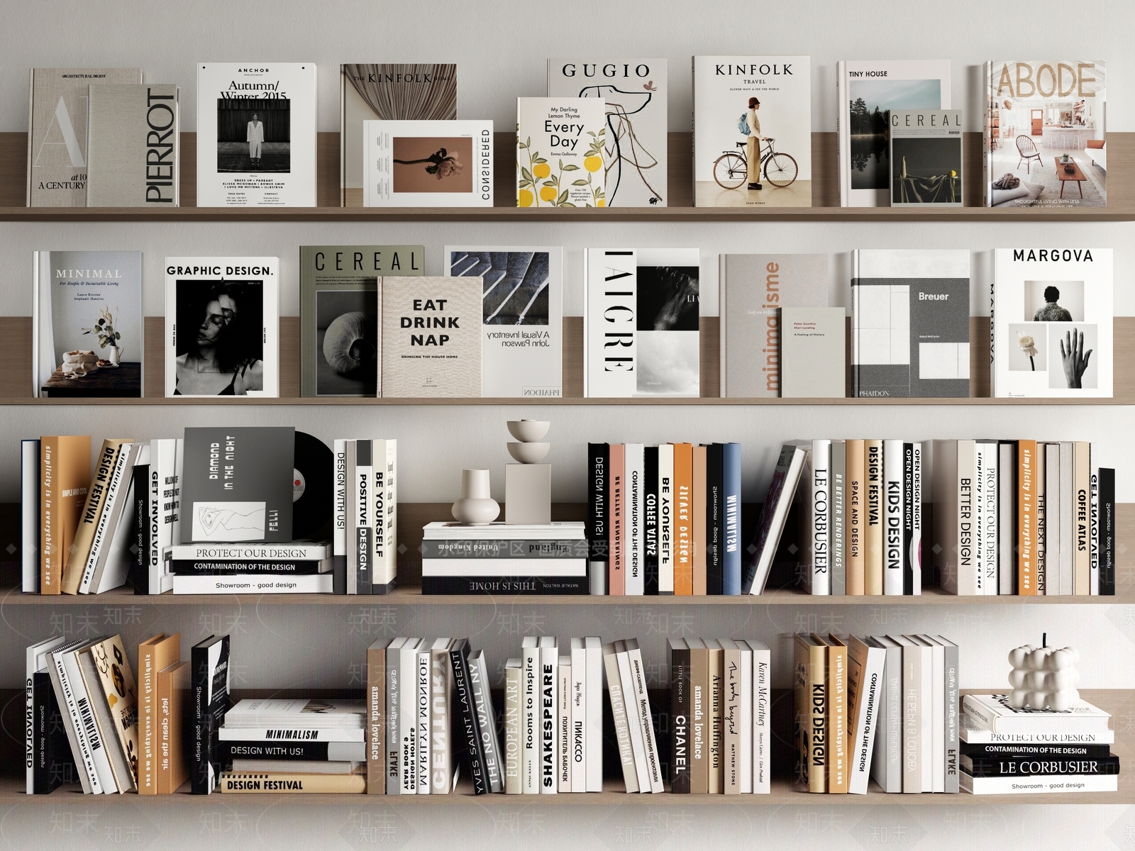 现代书籍3D模型下载【ID:1159137780】