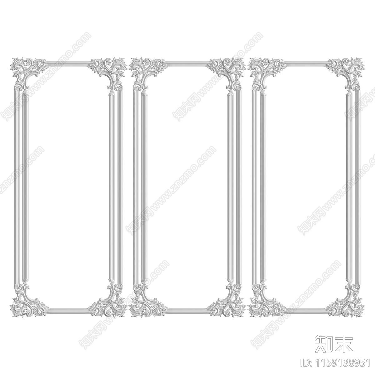 欧式古典雕花石膏线3D模型下载【ID:1159138951】