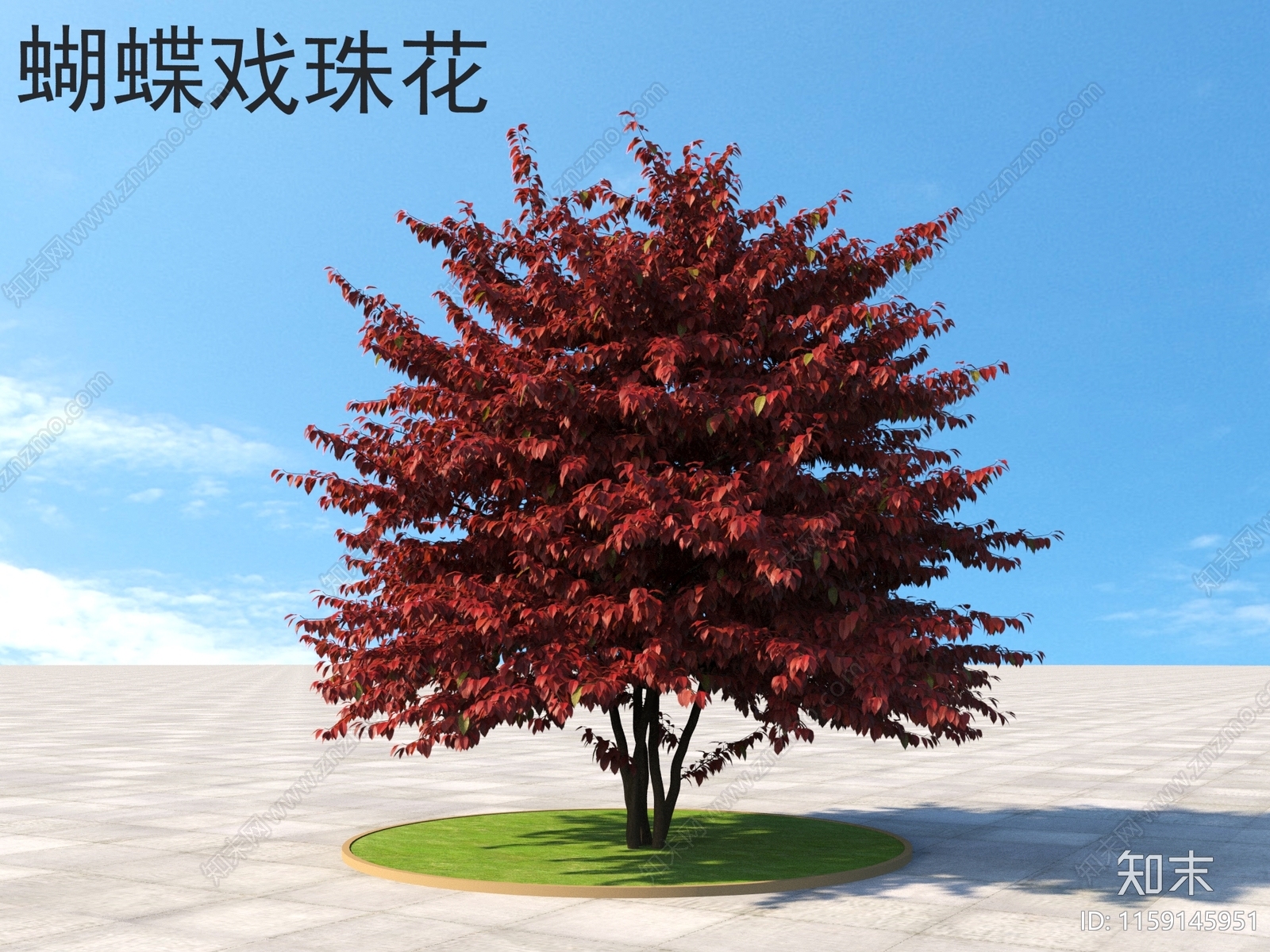 蝴蝶戏珠花3D模型下载【ID:1159145951】